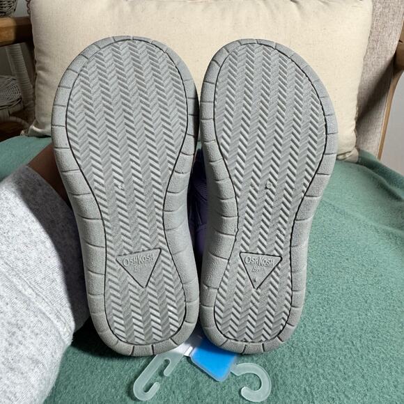 Oshkosh Sandals Toddler 11 Purple Glitter NWT Adjustable Machine Washable Play - Picture 5 of 6